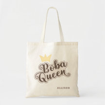 Cute Kawaii Boba Bubble Tea Personlig Tote Bag