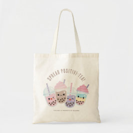 Cute Kawaii Boba Bubble Tea Tote Bag Tygkasse
