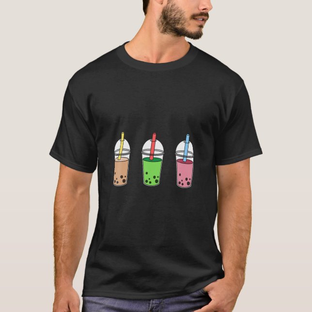 Cute Kawaii Boba Design for Gift | Bubble Tea T Shirt (Framsida)
