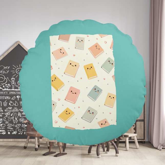 Cute Kawaii Bokar Round Pillow Rund Kudde (Skapare uppladdad)