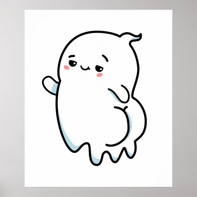 Cute Kawaii Bootylicious Ghost Poster (Framsidan)