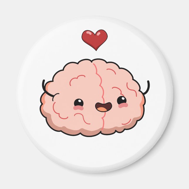 Cute Kawaii Brain Magnet (Framsidan)