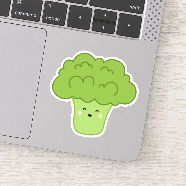 Cute kawaii broccoli tecknade figurer klistermärken (Detalj)