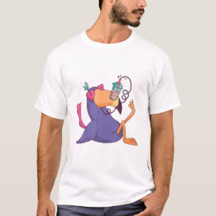 Cute Kawaii Bubble Tea Boba Tea Peach T Shirt