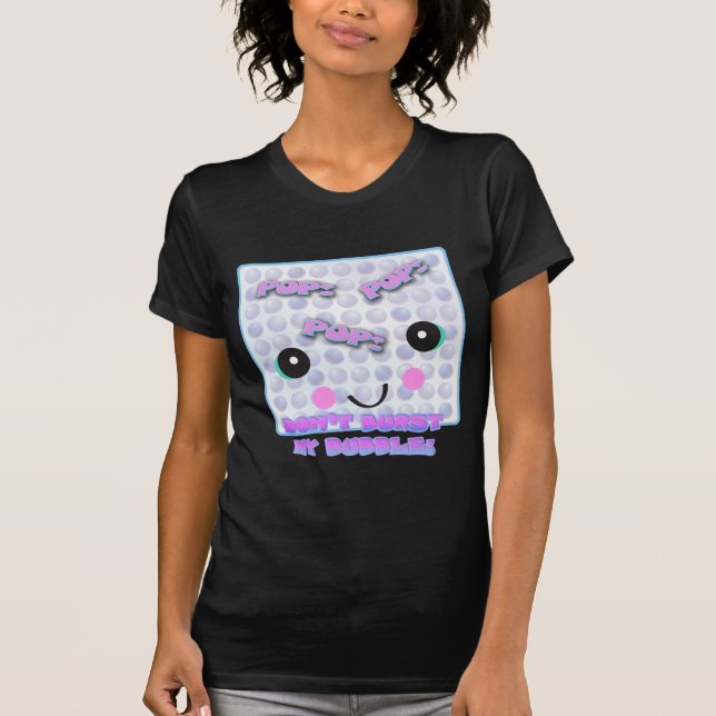 Cute Kawaii Bubble Wrap T-shirt (Framsida)