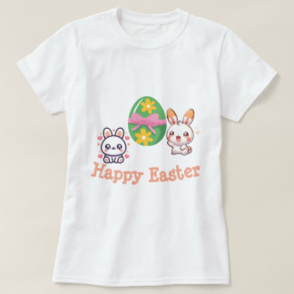 Cute Kawaii Bunny Happy Easter T Shirt