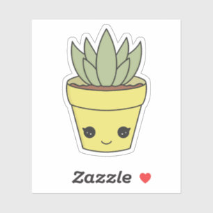 Cute Kawaii Cactus Succulary Sticker Klistermärken