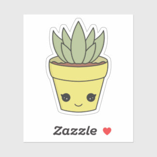 Cute Kawaii Cactus Succulent Sticker Klistermärken