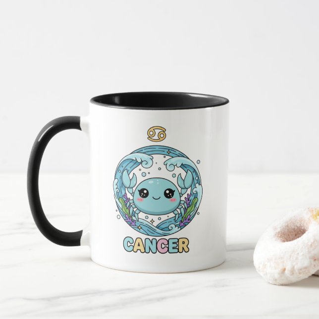 Cute Kawaii Cancer Zodiac Sign Mugg (Med munk)