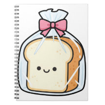 Cute Kawaii Cartoon Illustration of Sliced Bread 