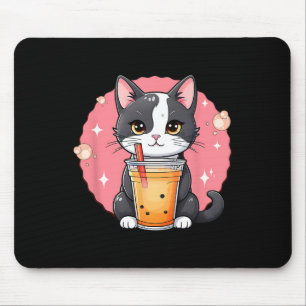 Cute Kawaii Cat Boba Tea Japanska Stil Tuxedo Kit Musmatta