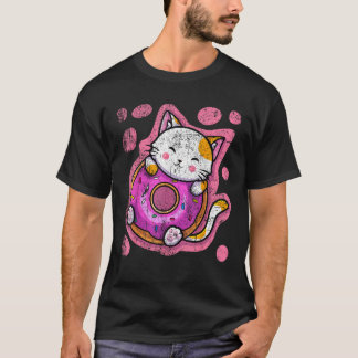 Cute Kawaii Cat Donut Japanska anime Women eller G T Shirt