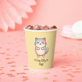 Cute Kawaii Cat Free Kitty Hugz Pastel Party Paper