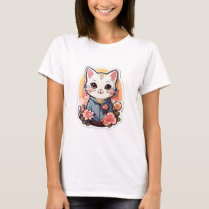 Cute Kawaii Cat Graphic T Shirt
