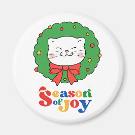 Cute Kawaii Cat-julens andesäsong Joy Magnet