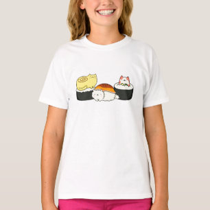 Cute Kawaii Cat lifornia Sushi Roll T Shirt