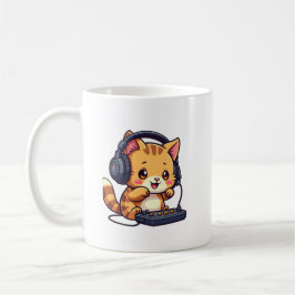 Cute Kawaii Cat spelar videospel - Gam som är bra  Kaffemugg