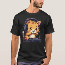 Cute Kawaii Cat spelar videospel - Gam som är bra  T Shirt
