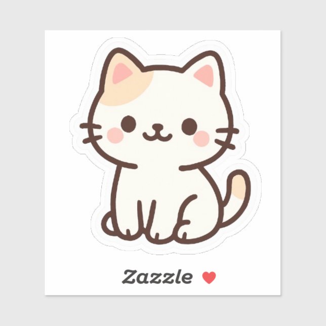 Cute Kawaii Cat Sticker Klistermärken (Ark)