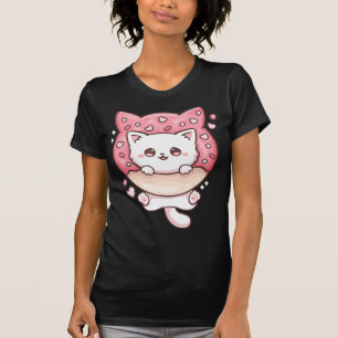 Cute Kawaii Cats Donut Anime Älskare Otaku Roligt T Shirt