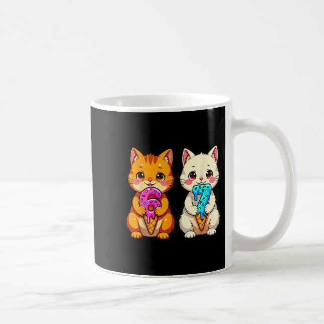 Cute Kawaii Cats Neko 67 Drip Meme Funny Six Seven Kaffemugg (Höger)