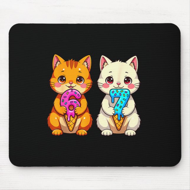 Cute Kawaii Cats Neko 67 Drip Meme Funny Six Seven Musmatta (Framsidan)