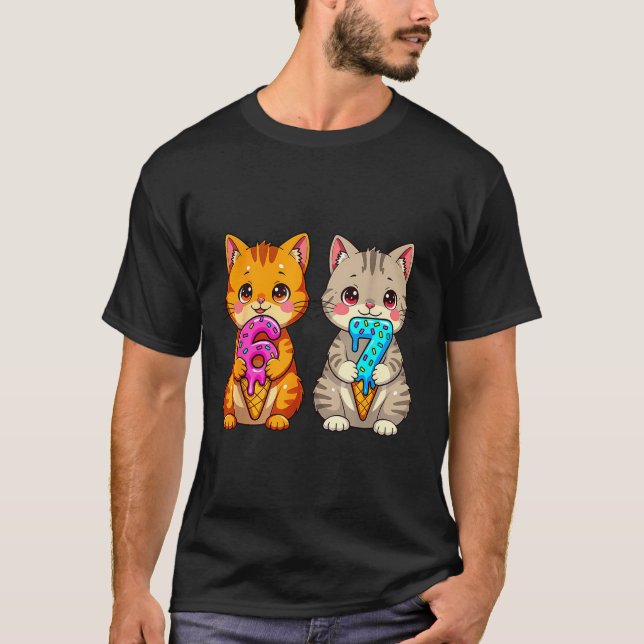 Cute Kawaii Cats Neko 67 Drip Meme Funny Six Seven T Shirt (Framsida)