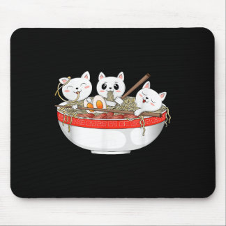 Cute Kawaii Cats Ramen Noodles Anime Japansk katt Musmatta
