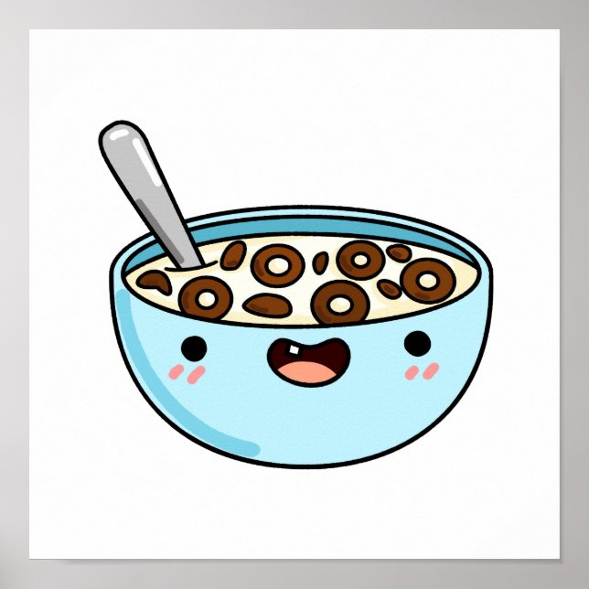 Cute Kawaii Cereal Poster (Framsidan)