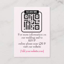 Cute Kawaii Cherry Couple Pink & Red Wedding  Tilläggskort