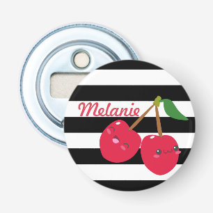 Cute Kawaii Cherry Stripe-Personligen Flasköppnare