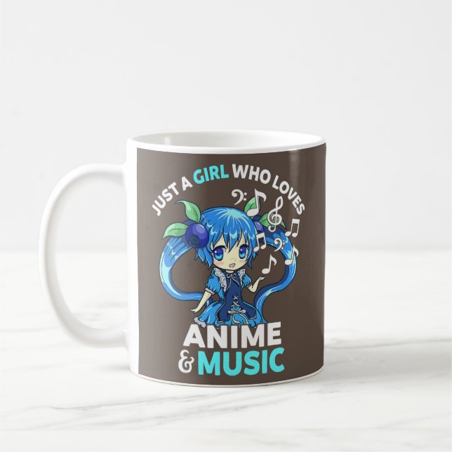 Cute Kawaii Chibi Bara en flicka som Kärlek Anime  Kaffemugg (Vänster)
