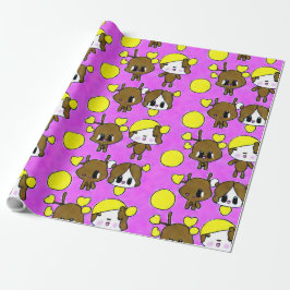 CUTE KAWAII CHIBI MOOSE ROSA PAINTING PRESENTPAPPER