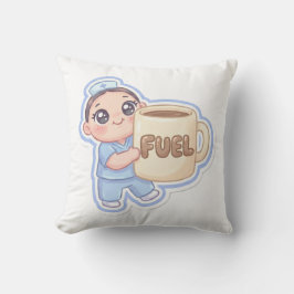 Cute Kawaii Chibi Nurse Giant Coffee Fuel  Kudde