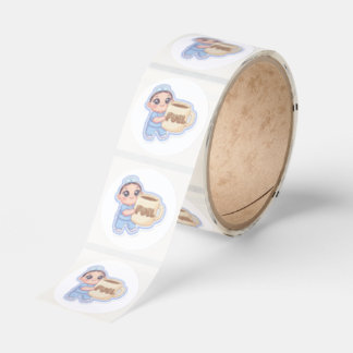 Cute Kawaii Chibi Nurse Giant Coffee Fuel  Runt Klistermärke