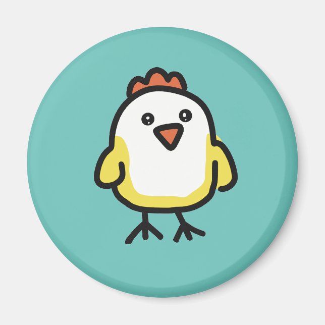 Cute Kawaii Chicken Chick Magnet (Framsidan)