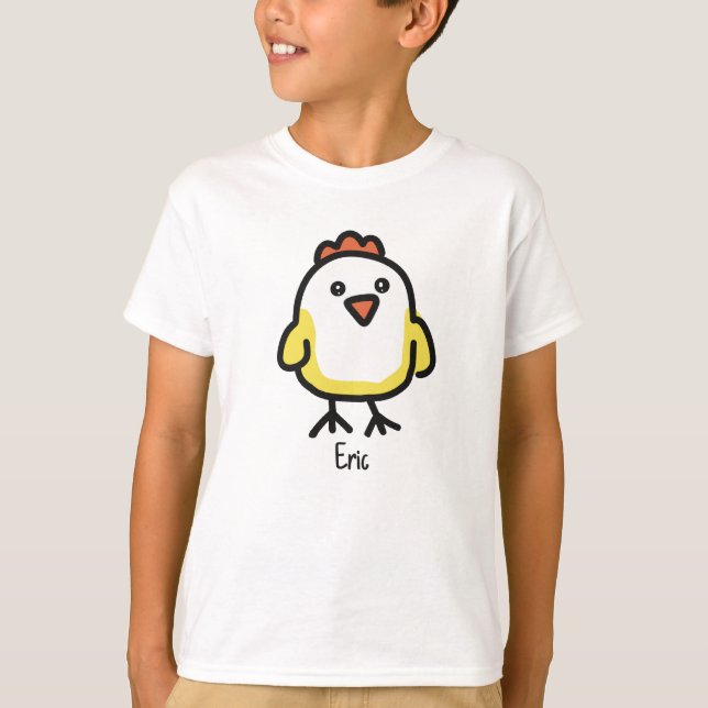 Cute Kawaii Chicken Chick T Shirt (Framsida)