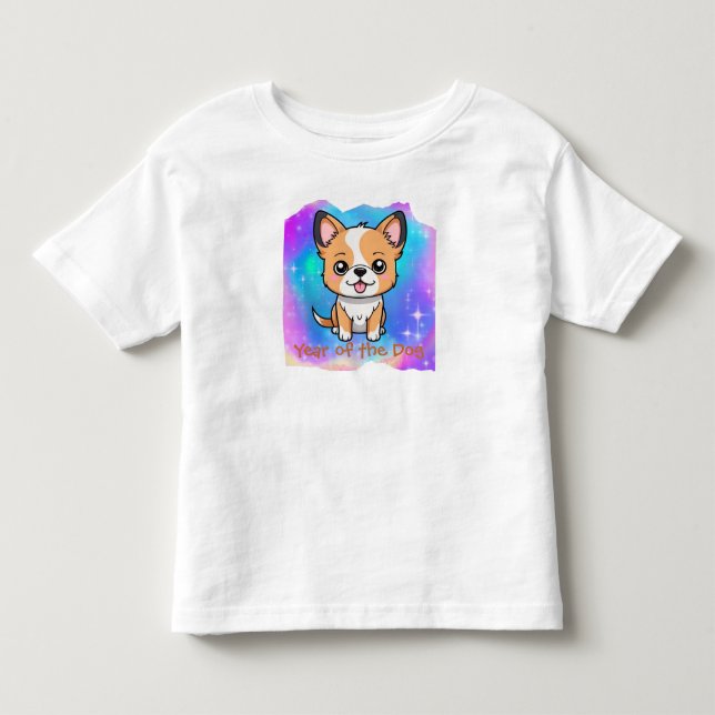 Cute Kawaii China Zodiac År Hund | T Shirt (Framsida)