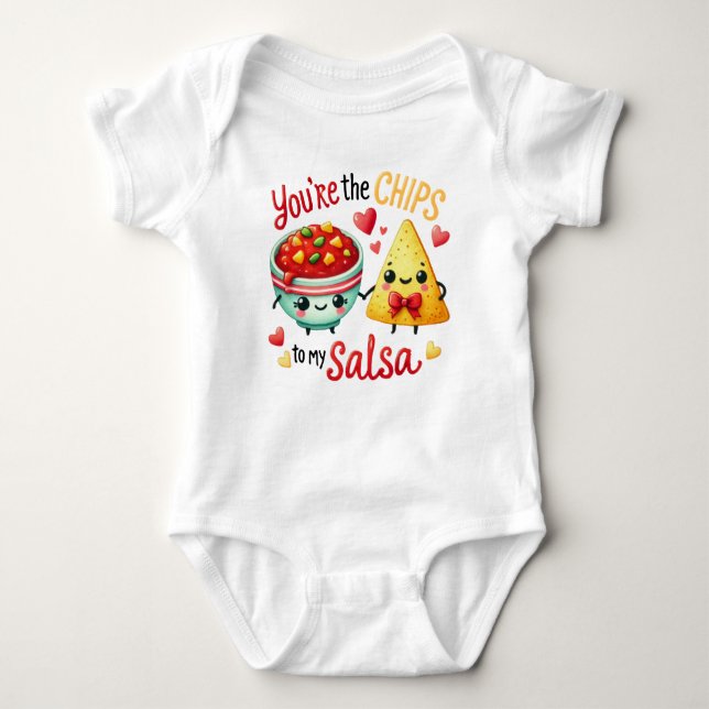 Cute Kawaii Chip och Salsa T Shirt (Framsida)