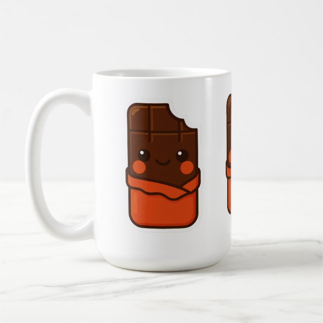 Cute Kawaii Chocolate Pub Kaffemugg (Vänster)