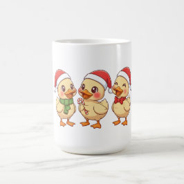 Cute Kawaii Christmas Ducks | Festive Holiday Kaffemugg