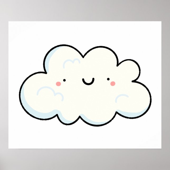 Cute Kawaii Cloud Poster (Framsidan)