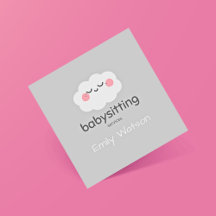 Cute Kawaii Cloud Rosa Grått Babywatch
