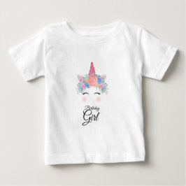Cute Kawaii Colorful Rainbow Unicorn Birthday Girl T Shirt