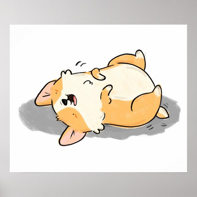Cute Kawaii Corgi Hund Poster (Framsidan)