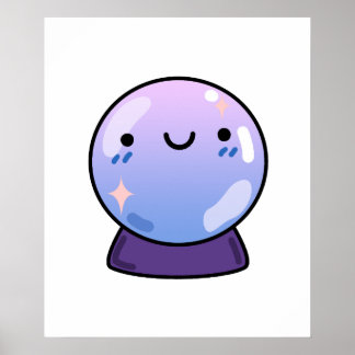 Cute Kawaii Crystal Boll Poster