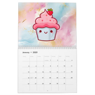 Cute kawaii cupcoa food muffoffin Kalender