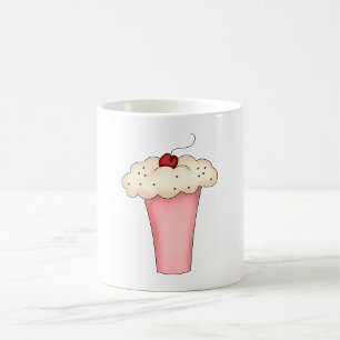 Cute Kawaii Cupkaka Milkshake med Cherry Kaffemugg
