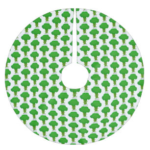Cute kawaii danbroccoli tecknad illustration julgransmatta borstad polyester