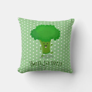 Cute kawaii danbroccoli tecknad illustration kudde
